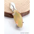 Pendentif Opale Ethiopienne facettée jaune orange - Pendentifs pierres naturelles
