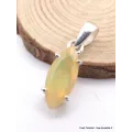 Pendentif Opale Ethiopienne facettée jaune orange - Pendentifs pierres naturelles