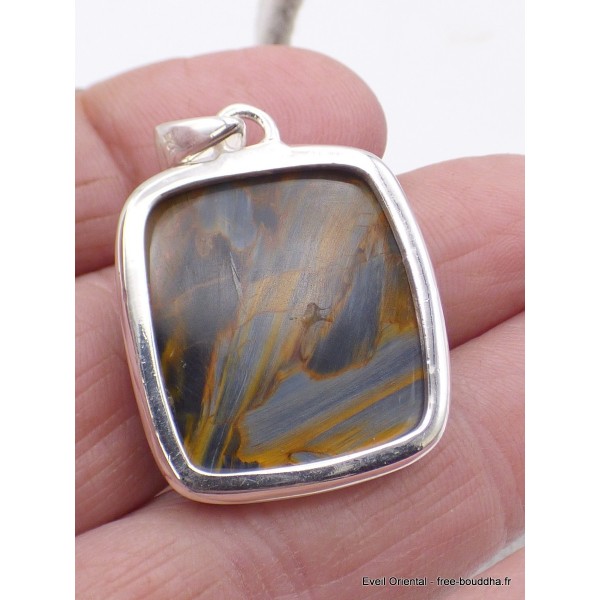 Pendentif Pietersite qualité AAA gris fauve Bijoux en Pietersite PU17.6
