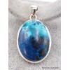 Pendentif Shattuckite ovale nuances de bleu Pendentifs pierres naturelles PU7.8