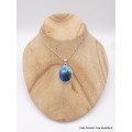 Pendentif Shattuckite ovale nuances de bleu Pendentifs pierres naturelles PU7.8