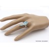 Bague en Cyanite noire Aura bleue verte taille 59 Bijoux en Cyanite Noire AW107.3