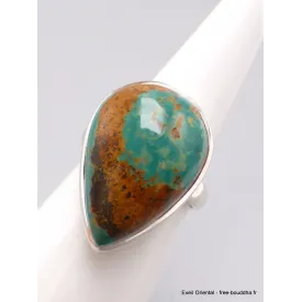 Bague Turquoise Américaine goutte taille 59 - Bagues pierres naturelles