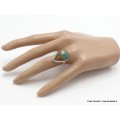 Bague Turquoise Américaine goutte taille 59 Bagues pierres naturelles XV74