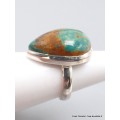 Bague Turquoise Américaine goutte taille 59 Bagues pierres naturelles XV74