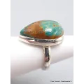 Bague Turquoise Américaine goutte taille 59 - Bagues pierres naturelles