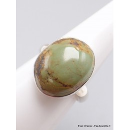 Petite Bague Turquoise Américaine ovale taille 59 Bagues pierres naturelles XV74.3