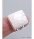 Bague Scolecite blanche carrée taille 53 Bijoux en Scolecite AW115.1