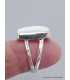 Bague Scolecite blanche carrée taille 53 Bijoux en Scolecite AW115.1