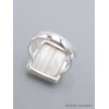 Bague Scolecite blanche carrée taille 53 Bijoux en Scolecite AW115.1