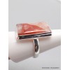 Bague Quartz Hématoïde rectangulaire allongée taille 61/62 Bijoux en Quartz Hématoïde XV75.5