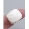 Bague Scolecite blanche rectangulaire taille 60 Bijoux en Scolecite AW115.2
