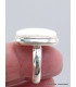 Bague Scolecite blanche rectangulaire taille 60 Bijoux en Scolecite AW115.2