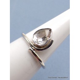 Bague fantaisie Cristal de Roche facetté Taille 55 Bijoux en Cristal de roche XV81.3