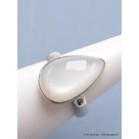 Bague Pierre de lune du Sri Lanka taille 59 - Bagues pierres naturelles