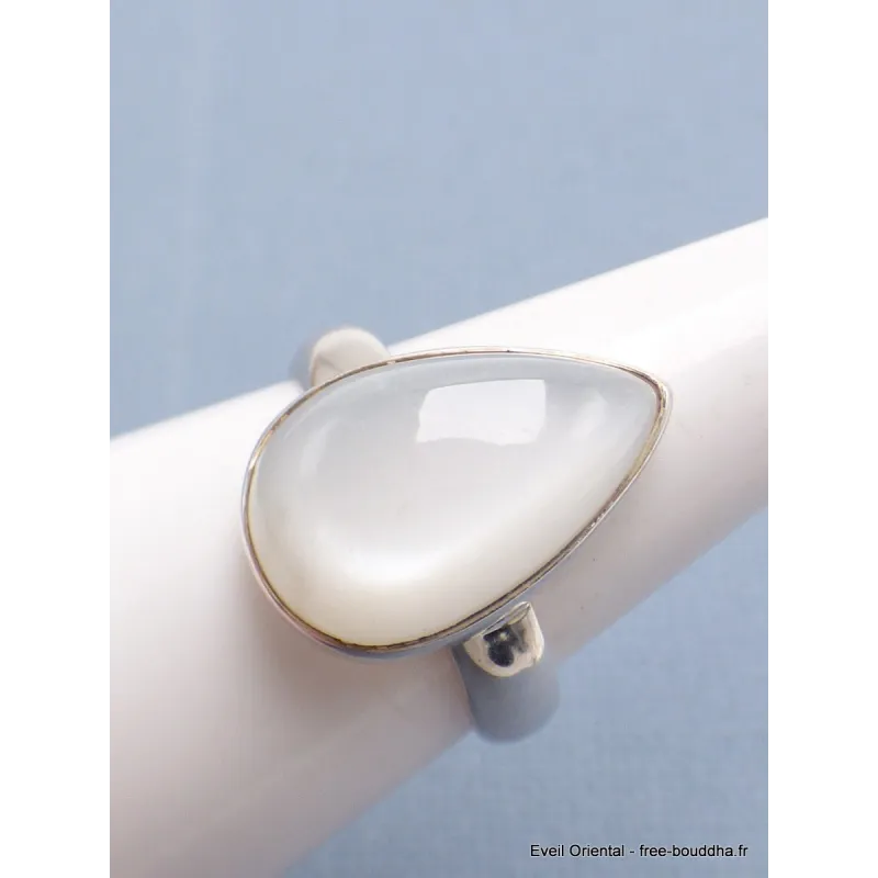 Bague Pierre de lune du Sri Lanka taille 59 - Bagues pierres naturelles