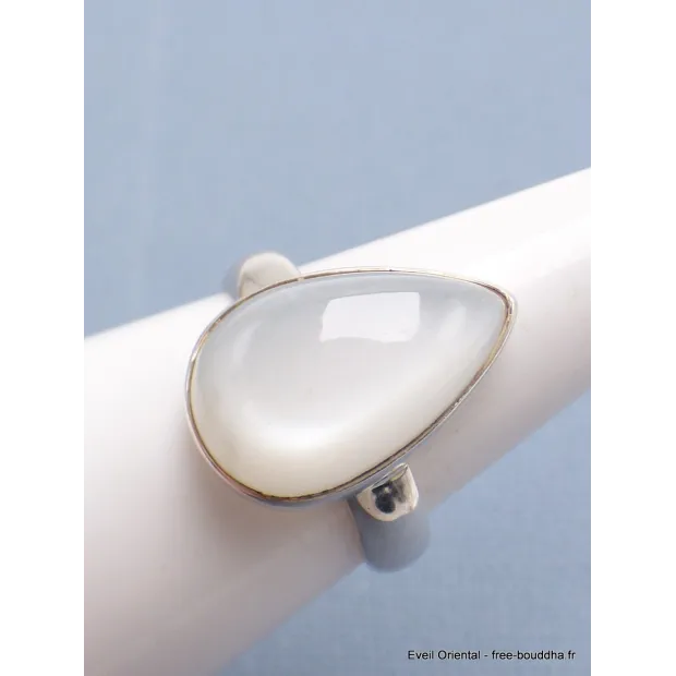 Bague Pierre de lune du Sri Lanka taille 59 - Bagues pierres naturelles