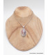 Pendentif en Jaspe Porcelaine gris rose oval Pendentifs pierres naturelles AW14.4