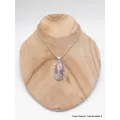 Pendentif en Jaspe Porcelaine gris rose oval - Pendentifs pierres naturelles