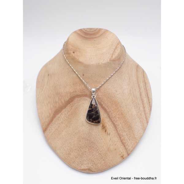 Pendentif Cuivre Noir (composite) forme asymétrique Pendentifs pierres naturelles PU9.3