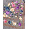 Châle femme Gris souris brodé fleurs Nos Châles CNBR6