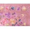 Châle ethnique brodé fleurs vieux rose Nos Châles CNBR8