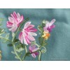 Châle ethnique brodé fleurs vert blue stone Nos Châles CNBR9