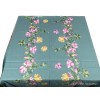 Châle ethnique brodé fleurs vert blue stone Nos Châles CNBR9