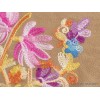 Châle ethnique brodé fleurs beige Nos Châles CNBR10