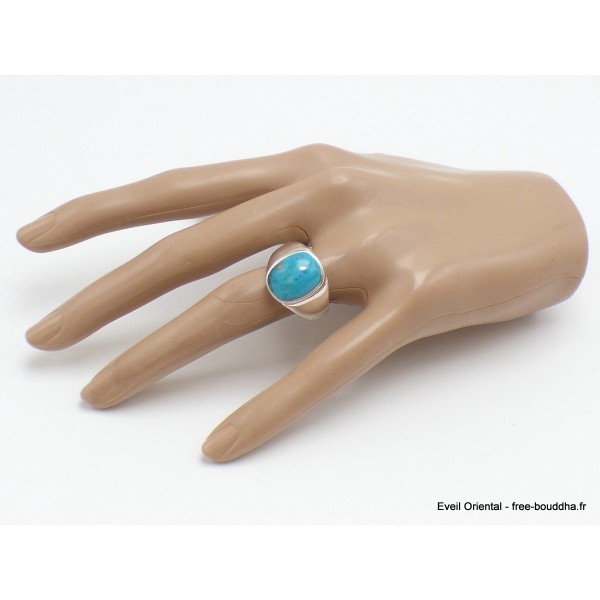 Chevalière homme Turquoise avec pyrite taille 65/66 Bagues pierres naturelles AW118