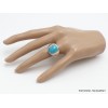 Chevalière homme Turquoise avec pyrite taille 65/66 Bagues pierres naturelles AW118