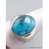 Chevalière homme Turquoise avec pyrite ovale taille 67 Bagues pierres naturelles AW118.1