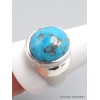 Chevalière homme Turquoise avec pyrite rectangulaire taille 69 Bagues pierres naturelles AW118.3