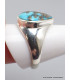 Chevalière homme Turquoise avec pyrite forme goutte T 67 Bagues pierres naturelles AW118.4