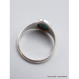 Bague pour homme Turquoise avec pyrite ovale taille 69 Bagues pierres naturelles AW118.6