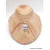 Pendentif Scheelite bleue semi-oval Pendentifs pierres naturelles PAC5.3-a