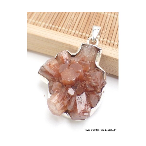 Pendentif en Cristal d'Aragonite étoilée asymétrique Pendentifs pierres naturelles PAC6.2
