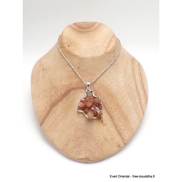 Pendentif en Cristal d'Aragonite étoilée asymétrique Pendentifs pierres naturelles PAC6.2