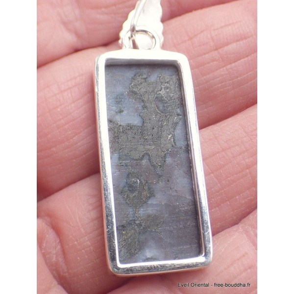 Pendentif Merlinite Mystique Gabbro bélière feuille Bijoux en Merlinite Mystique Gabbro pac4.4