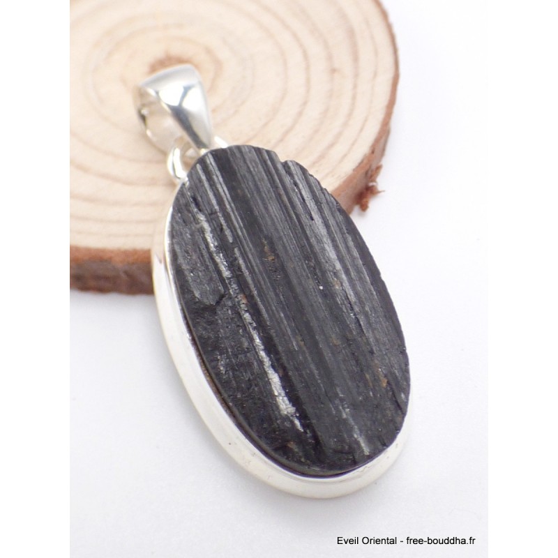 Pendentif en Tourmaline noire oval Pendentifs pierres naturelles PAC12.10