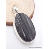 Pendentif en Tourmaline noire oval Pendentifs pierres naturelles PAC12.10