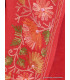 Châle pour femme rouge carmin brodé fils Pashminas laine et broderies LJ36
