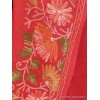 Châle pour femme rouge carmin brodé fils Pashminas laine et broderies LJ36