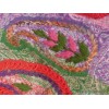 Châle pashmina rayures multicolores brodé Nos Châles QV26