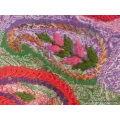 Châle pashmina rayures multicolores brodé - Châles en laine faits main