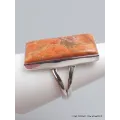 Bague en Corail rouge spongieux rectangulaire taille 58/59 - Bagues pierres naturelles