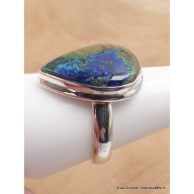 Bague en Azurite Boulder forme goutte Taille 61 Bijoux en Azurite XV61.4