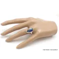 Bague en Azurite Boulder forme goutte Taille 61 - Bijoux en Azurite