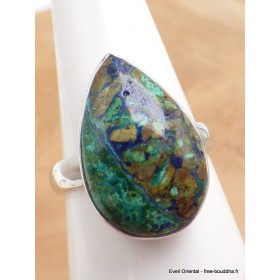 Bague argent Azurite Boulder Taille 63 Bijoux en Azurite XV61.5