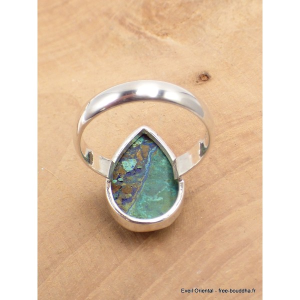 Bague argent Azurite Boulder Taille 63 Bijoux en Azurite XV61.5